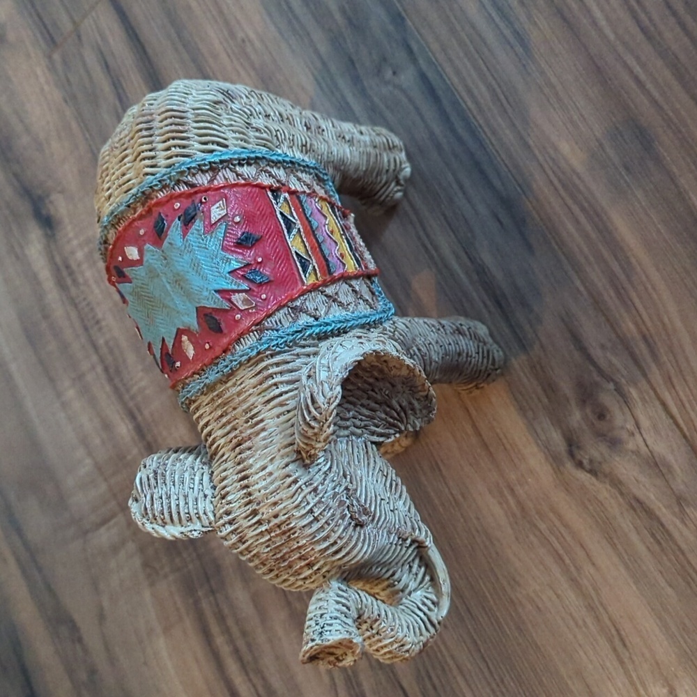 Decorative elephant. Home decor elephant with felt padded feet.